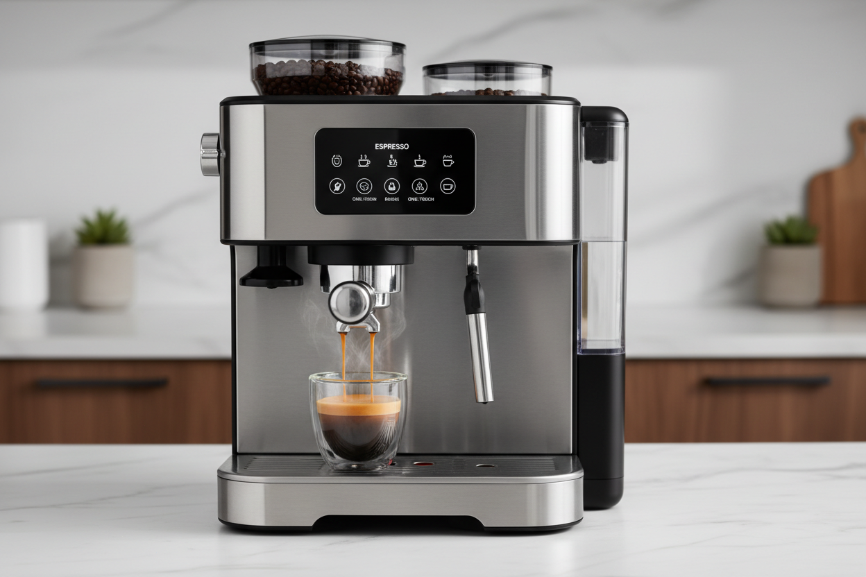 Fully Automatic Espresso Machine – One‑Touch Bean‑to‑Cup Coffee Maker
